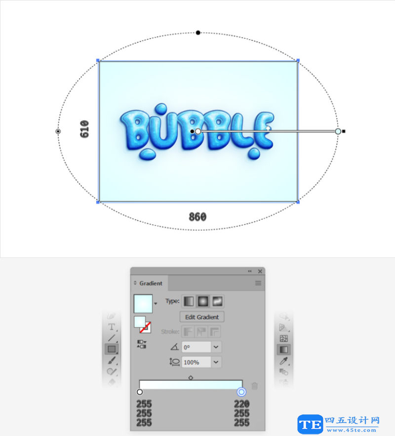 ai怎么做泡泡字體？ai泡泡設計字體教程-31